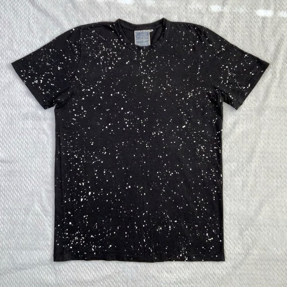 Paint splattered black shirt